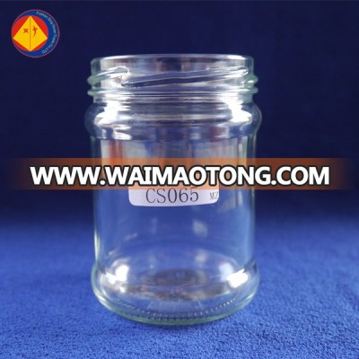 Wholesale high quality glass bottle 200ml honey and sauce jar with lug cap